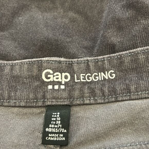 GAP gray corduroy leggings Size 6 EUC - Picture 7 of 8